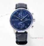 Super clone ZF Factory V2 IWC Portuguese Chronograph Watch Blue Dial